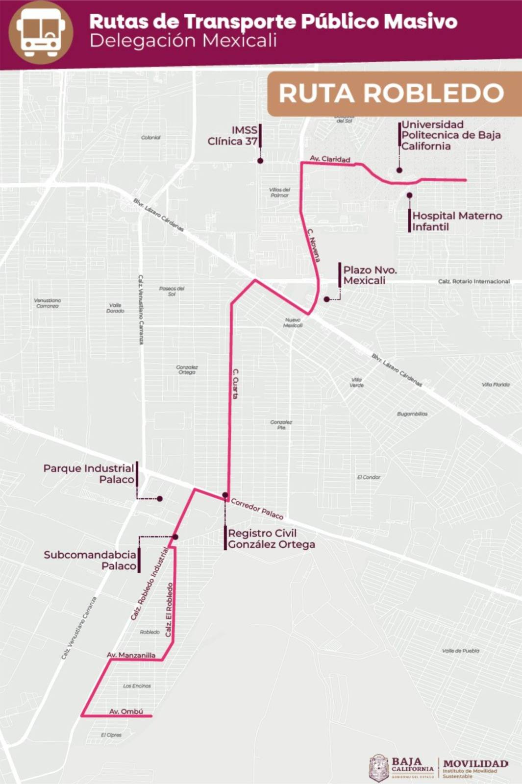 Mapa de la Ruta Robledo